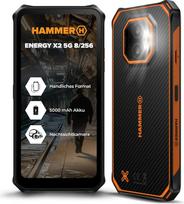 „Hammer Energy X2 5G“ 8+8GB/256GB lauko mobilusis telefonas, statybvietėms skirtas mobilusis telefonas ir tvirtas mobilusis telefonas, 6,1 colio ekranas, IP69 atsparumas vandeniui, 5000 mAh baterija, dvi SIM kortelės, eSIM, juodos spalvos