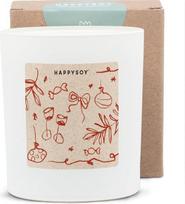 „HAPPYSOY“, Švęskite Kalėdas, kvapioji sojų vaško žvakė, nuostabus aromatas, degimo trukmė – daugiau nei 60 valandų, Kalėdų dovanos idėja, skirta merginai