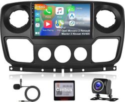 „Hodozzy“ 2G + 64G „Android“ automobilių radijas, skirtas „Opel Movano 2“, „Renault Master 3“ ir „Nissan NV400“ (2010–2021 m.) modeliams, su „CarPlay“ ir „Android Auto“, 10 colių jutikliniu ekranu, navigacija, „Wi-Fi“, „Hi-Fi“, „Bluetooth“, FM, RDS, „CANb