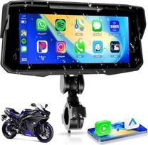 „Hodozzy“ motociklų „CarPlay“ ekranas su „Bluetooth“, belaidis „Android“ automobilinis jutiklinis ekranas, 6,86 colio nešiojama „CarPlay“ automobilių garso sistema, skirta „Moto“, atspari vandeniui, palaiko dvigubą „BT“, „TF“, „EQ“, balso valdymą, GPS