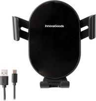 „InnovaGoods®“ greito įkrovimo mobilusis belaidis įkroviklis su laikikliu automobiliui, maks. 15 W, pasukamas 360 laipsnių kampu, suderinamas su „iPhone“, „Samsung“ ir kitais indukciniais įrenginiais