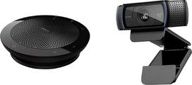 „Jabra Speak 510“ garsiakalbis — nešiojamas „Bluetooth“ garsiakalbis ir „Logitech C920 HD PRO“ internetinė kamera, „Full HD“ 1080p, 78° matymo kampas, automatinis fokusavimas, aiškus stereogarsas, ekspozicijos kompensavimas – juoda