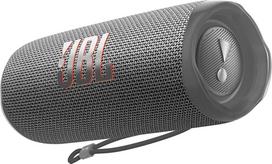 „JBL Flip 6“ nešiojamas „Bluetooth“ garsiakalbis su 12 valandų grojimo trukme, galingu garsu, IP67 atsparumu vandeniui ir dulkėms, „PartyBoost“ funkcija, leidžianti sujungti kelis garsiakalbius – pilkos spalvos