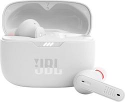 „JBL Tune 230 NC TWS“ – vandeniui atsparios, visiškai belaidės ausinės su triukšmo slopinimu, baltos spalvos, su iki 40 valandų muzikos grojimo trukme