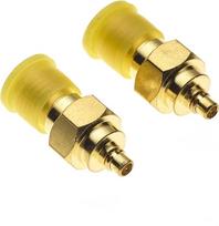 „Keple“ MMCX (vyriškas) į SMA (moteriškas) adapteris, 2 vnt. rinkinys – 50 omų SMA adapteris su paauksuotu korpusu, skirtas antenoms, vaizdo stebėjimo sistemoms ir radijo dažnių ryšiui, vyriškas į moterišką, tiesus adapteris