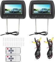„KIMISS“ automobilių grotuvas, 2 vnt., 7 vnt., belaidis valdymas, reguliuojama galvos atrama, LCD vaizdo grotuvas, USB MP5 ekranas, juodos spalvos