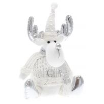 Kalėdinė dekoracija, „Elnias“ Springos Reindeer CA0331, 37 cm, balta sp.