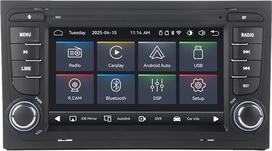 „Linux“ automobilių radijo imtuvo „Flash Start“ modifikavimas, skirtas „Audi A4“, „S4“, „RS4“ (B6, B7) modeliams, pagamintiems 2002–2008 m., su belaidžio „CarPlay“, „Android Auto“, „Bluetooth“, FM, AM, RDS ir USB funkcijomis