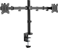 „LogiLink“ BP0098 aliuminis dviejų monitorių laikiklis, skirtas 2 vnt. 17–32 colių monitoriams (LCD, LED, OLED), 360°, rankos ilgis = 454 mm
