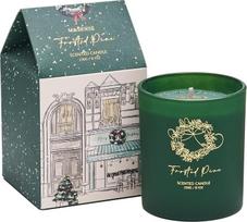 „M&SENSE“ kvapioji žvakė „Christmas Frozen Pine“, 230 g, natūralaus sojų vaško kvapiosios žvakės stikliniame inde – puiki dovana Kalėdoms, gimtadieniui ar namų šventėms