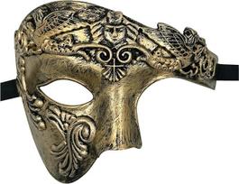 „Maskerade“ kaukė vyrams, retro „Operos fantomas“ kaukė