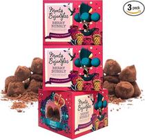 „Monty Bojangles“ šokoladiniai triufeliai su aviečių skoniu ir „Crinkle Shower“ gabaliukais (3 x 100 g) – triufeliai, apibarstyti kakava, šokoladinė dovanų dėžutė, apdovanojimus pelnę prabangūs šokoladiniai saldainiai
