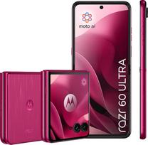 „Motorola razr 60 Ultra“ atverčiamas telefonas (6,96 colio POLED ekranas / tvirtas 4,0 colio lauko ekranas su „Gorilla Glass Ceramic“ danga, patvarus, atsparus vandeniui, 50 MP kamera su „Moto-AI“, 16/512GB) „Pantone Cabaret“