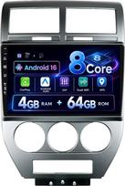 „MSD“ „Android 15“ automobilių radijas, skirtas „Jeep Compass 1 MK“ (2006–2010 m.), 4G + 64G, aštuonių branduolių GPS navigacijos grotuvas, „CarPlay“ ir „Android“ valdymas per automobilio vairą, dviejų dažnių „Wi-Fi“, DSP, DAB, atbulinės eigos kamera, 2 D