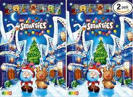 „Nestlé Smarties“ Advento kalendorius, Kalėdų kalendorius, užpildytas pieno šokolado figūrėlėmis ir „Smarties“ šokoladiniais lęšiais, 2 vnt. pakuotė (1 x 193,9 g)