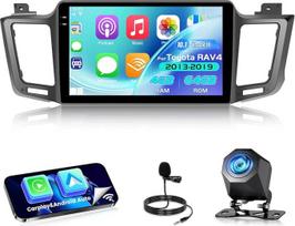 „NHOPEEW“ 4+64G „Android“ automobilių radijas, skirtas „Toyota RAV4“ (2013–2019 m.) su belaidžiu „CarPlay“ ir „Android Auto“ – 10 colių „Incell“ ekranas, palaiko „Wi-Fi“, GPS, valdymą per vairą + galinio vaizdo kamerą, „CANbus“