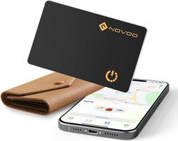 „NOVOO Slim Wallet Tracker Card“ – 1,7 mm storio piniginės ieškiklis, skirtas „iOS“ ir „Android“ įrenginiams, su 6 metų baterijos veikimo trukme, atitinkantis IP68 atsparumo vandeniui standartą, 80 dB signalas, „Bluetooth“ daiktų ieškiklis, skirtas pinigi