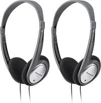 „Panasonic“ RP-HT030E-S lengvos ausinės, sulankstomos ant ausų uždedamos ausinės, kelionėms pritaikytas dizainas, 1,2 m laidas, XBS, 3,5 mm lizdas, sidabrinės (2 vnt. rinkinys)