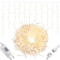 LED lempučių užuolaida Springos CL0501, 22.5 m, šiltai balta sp., 500 LED
