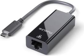 „PureLink“ IS261 USB-C į Ethernet adapteris – Gigabit 1000Mbps – „iSeries“ 0,10 m, juodos spalvos