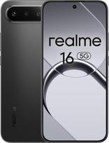 „realme 16 5G“ išmanusis telefonas: 6550 mAh baterija, 6GB RAM, 256GB ROM, 120 Hz AMOLED ekranas, 60 W greitasis įkrovimas, IP69 atsparumas vandeniui, „Air Black“ spalva