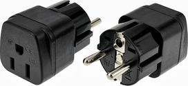 „RiteAV“ 2 vnt. 2 kontaktų kelioninis adapteris su kištukais „US/JP/CA“ į „EU/DE/FR/IT/ES“ elektroniniams prietaisams