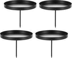 „Romadedi“ žvakidė-Advento vainikas, juoda, metalinė, 10 cm, 4 vnt. rinkinys