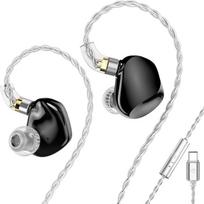 „SABAJ TRN VX Pro+“ laidinės ausinės su mikrofonu, „1DD+8BA“ Hi-Fi ausinės, 32 Ω žaidimų ausinės, nuimamas laidas (Type-C)