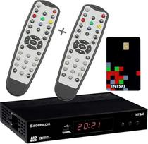 „Sagemcom“ HD palydovinės televizijos imtuvas + 2 nuotolinio valdymo pulteliai + „TNTSAT V6 Astra 19,2E“ prieigos kortelė