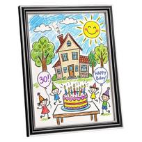Retro Vintage medinė juoda 20 x 25 cm paveikslų ir plakatų rėmelis