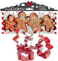 „ScrapCooking“ – 4 meduolių formelės „Gingerbread Men“ – nerūdijančio plieno Kalėdų meduolių formelės – „Gingerman“ sausainių formelės – kepimo reikmenys ir tortų dekoravimas – 2081