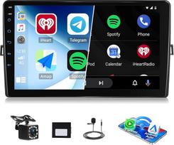 „SIXWIN“ automobilių radijas, skirtas „Toyota Auris“ (2006–2011 m.), 10,1 colio IPS HD jutiklinis ekranas su „CarPlay“, „Android Auto“, „MirrorLink“, „Bluetooth“, FM, ekvalaizeriu, USB, vairo valdymu ir atbulinės eigos kamera