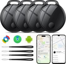 „Smart Tracker“ žymių rinkinys (4 vnt.), raktų ieškiklis, suderinamas su „Apple Find My“ ir „Google Find Hub“, atsparus vandeniui pagal IP68 standartą, keičiama baterija, „Bluetooth“ raktų ieškiklis, skirtas bagažui, krepšiams ir piniginėms