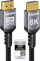 „Sniokco“ 10K, 8K, 4K HDMI 2.1 kabelis, 4 metrai, sertifikuotas, 48Gbps, didelės spartos