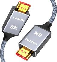 „SNOWKIDS“ HDMI 2.1 kabelis, 2 metrai, 8K HDMI kabelis su greitaeigiu Ethernetu, 48Gbps, 8K 60 Hz, 4K 120 Hz, 7680P, eARC, HDR10, HDCP 2.2 ir 2.3, suderinamas su HDTV, monitoriais, „Xbox“, PS/5/4 (6 vnt. rinkinys)