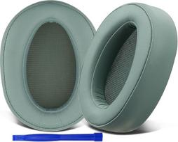 „SOULWIT“ ausinių pagalvėlių komplektas, skirtas „Sony h.“ ausinėms.Ear“ ausinių MDR-100A (MDR100A), MDR-100AAP (MDR100AAP), MDR-H600A (MDRH600A) modeliams, atsarginės ausų pagalvėlės iš minkštesnės baltymų odos (žalios)