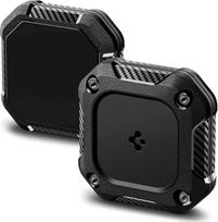 „Spigen Tough Armor IP“ vandeniui atsparus dėklas, suderinamas su „AirTag 2/1“ (2026/2021 m.), atsparus įbrėžimams, su dvipuse lipnia juosta, skirtas visoms lauko veikloms – juodos spalvos