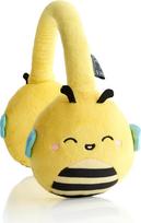 „Squishmallows Sunny The Bee“ pliušinės „Bluetooth“ ausinės su įmontuotu mikrofonu skambučiams skambinti ir priimti, 10 metrų „Bluetooth“ veikimo nuotolis, garsumo reguliatorius, minkštos pliušinės ausų pagalvėlės su