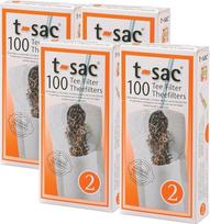 „T-Sac“ arbatos filtravimo maišeliai, vienkartiniai arbatos filtrai, 2 dydžio, skirti 2–4 puodeliams, 400 vnt. rinkinys, gamintojas „T-Sac“