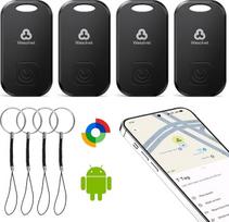 „Tracker Tag“ „Android“ išmanioji žymelė, 4 vnt. rinkinys, raktų ieškiklis „KeyFinder“, suderinamas su „Google My Device Find“ programa, „Bluetooth“ raktų ieškiklis bagažui, krepšiams, lagaminams ir piniginėms, baterijos veikimo trukmė – 1 metai