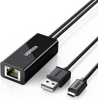 „UGREEN“ Ethernet adapteris, skirtas „Chromecast“ ir „TV Stick“ įrenginiams – „Micro USB“ į „RJ45“ LAN tinklo adapteris su „USB 2.0“ maitinimo kabeliu