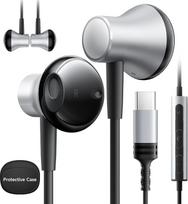 „USB-C“ ausinės „iPhone 16 Pro Max“ – „iPhone“ ausinės su laidu [„MFi“ sertifikuotos] Ausinės su mikrofonu ir garsumo reguliatoriumi, įdedamos į ausį, su „Type-C“ laidu, skirtos „iPhone 17 Air“, „16“, „15“, „iPad Pro“ ir „Samsung S25“