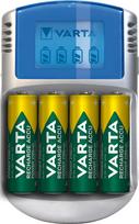 „VARTA“ įkraunamų AA/AAA baterijų įkroviklis, LCD ekranas, su USB kabeliu ir 12 V maitinimo adapteriu, be priedų
