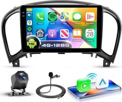 „VECHTEL“ 4G+128G automobilių radijas su „Android 15“ sistema, skirtas „Nissan Juke J15“ (2010–2019 m.) ir „Infiniti ESQ YF15“ (2011–2017 m.), 9 colių „In-Cell“ HD jutiklinis ekranas su belaidžiu „CarPlay“, „Android“, automobilių GPS, „Wi-Fi“, USB, „Bluet