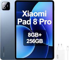 „XIAOMI Pad 8 Pro“ 8GB/256GB, 11,2 colių 3,2K planšetinis kompiuteris, „Snapdragon 8 Elite“ matinis stiklas, „Wi-Fi 7“ + „Bluetooth 6.0“, 9200 mAh baterija (įkroviklis į komplektą neįeina), mėlynos spalvos + 67 W įkroviklis