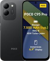 „Xiaomi Poco C95 Pro“, išmanusis telefonas, 8 + 256GB, juodos spalvos, 7500 mAh baterija