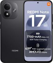 „Xiaomi REDMI Note 17 5G“, išmanusis telefonas, 6+128GB, juodos spalvos, 7700 mAh baterija