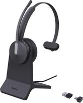 „Yealink BH 70 Mono Teams“ ausinės su įkrovimo stovu – „Bluetooth“, 3 mikrofonai su triukšmo slopinimu, 35 val. baterijos veikimo laikas, USB-C/A