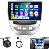 【4+64G】 „Hodozzy“ „CarPlay“ automobilių radijas, skirtas „Toyota Aygo“/„Peugeot 107“/„Citroën C1“ (2005–2014 m.) modeliams. „Android“ automobilių radijas su „Bluetooth 5.0“, 10 colių jutikliniu ekranu, palaikantis „Android Auto“/„Mirror Link“/„Wi-Fi“/navi