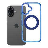 Tamsiai mėlynas Frame Circle Stand dėklas iPhone 17, suderinamas su MagSafe